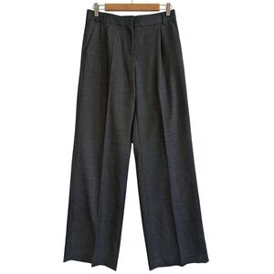Pendleton Virgin Wool Wide Leg Pleated Pants Dark Grey Size 4
